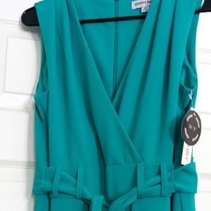 Shelby & Palmer ladies jumpsuit size 10. Beautiful teal lined split in legs.